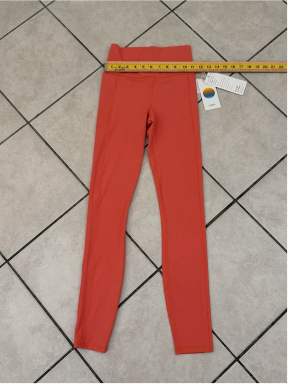 VUORI STUDIO POCKET LEGGING 28” GRAPEFRUIT COLOR SIZE XS - Picture 4 of 8